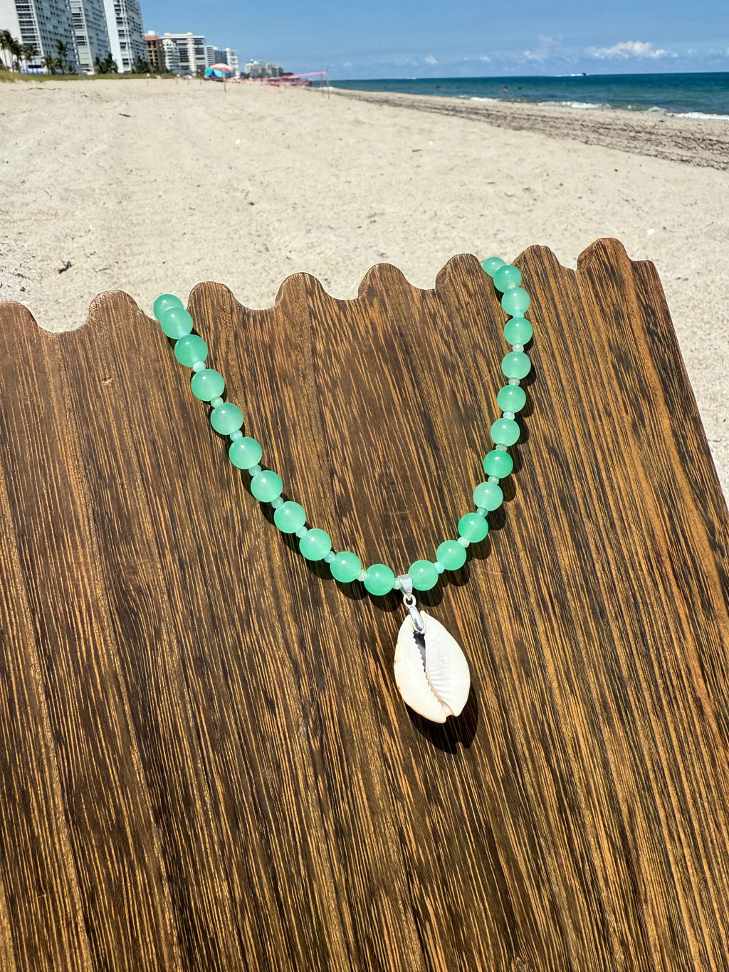 Beaded Cowrie Shell Necklace