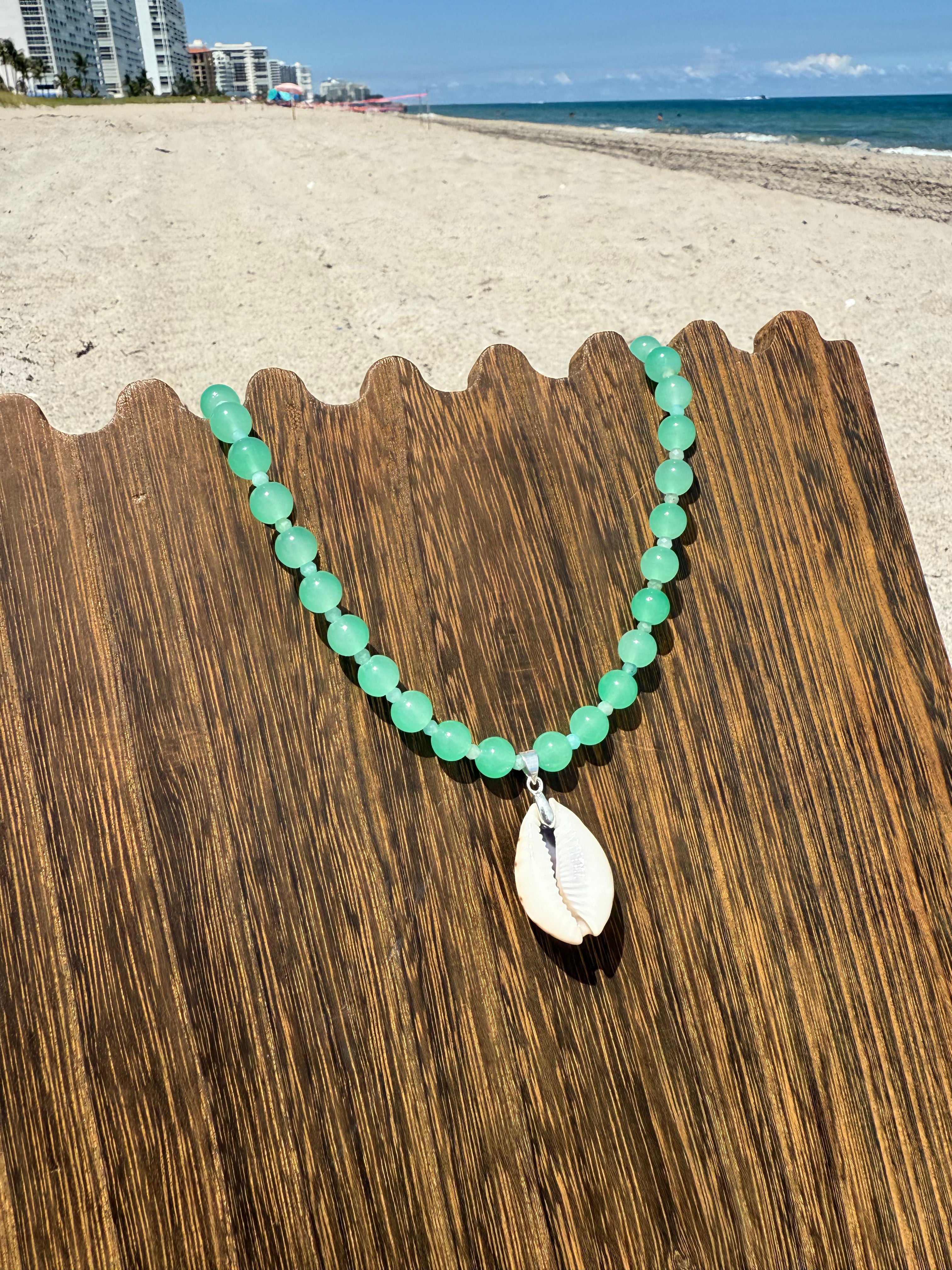 Beaded Cowrie Shell Necklace