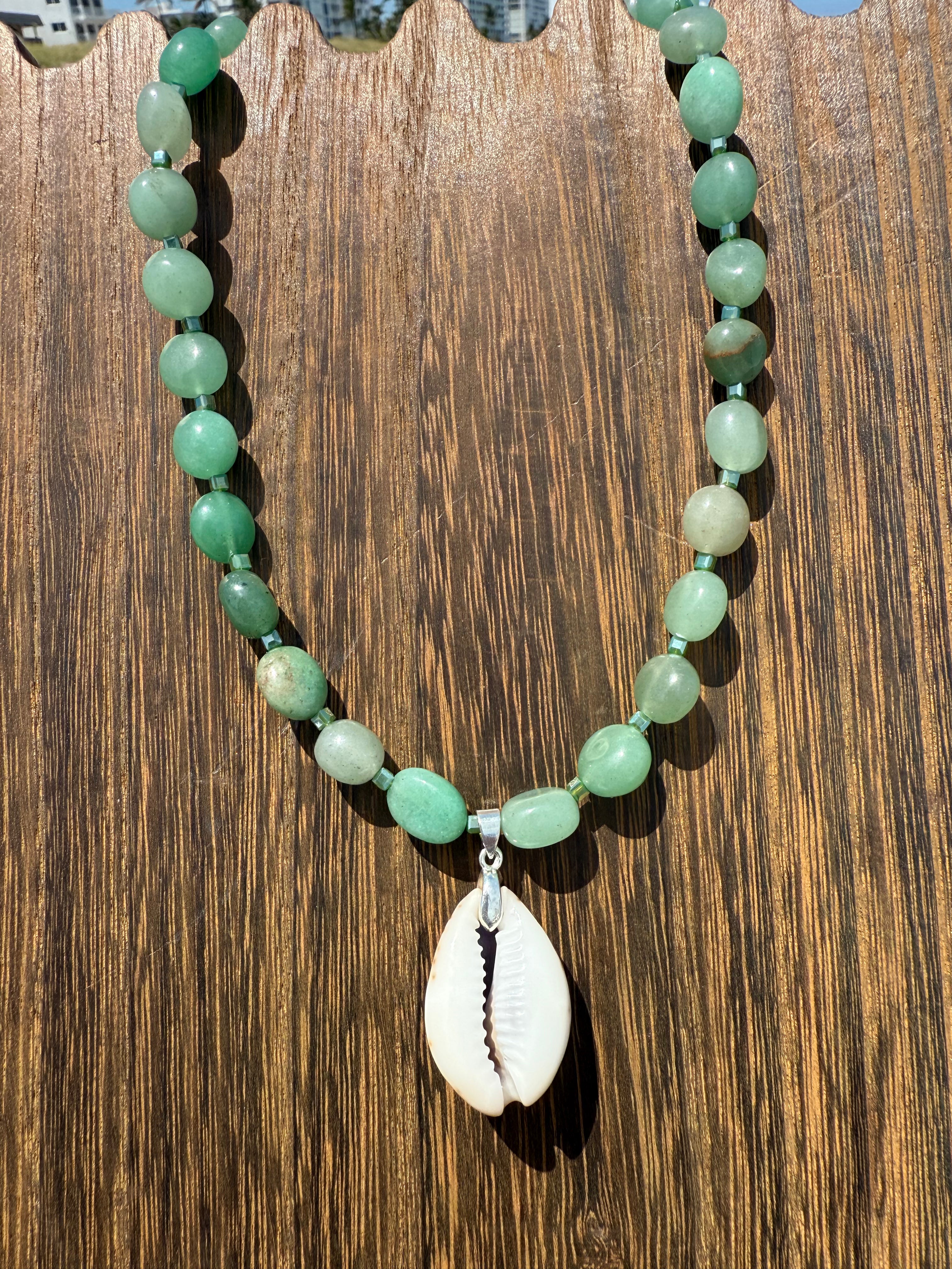 Beaded Cowrie Shell Necklace