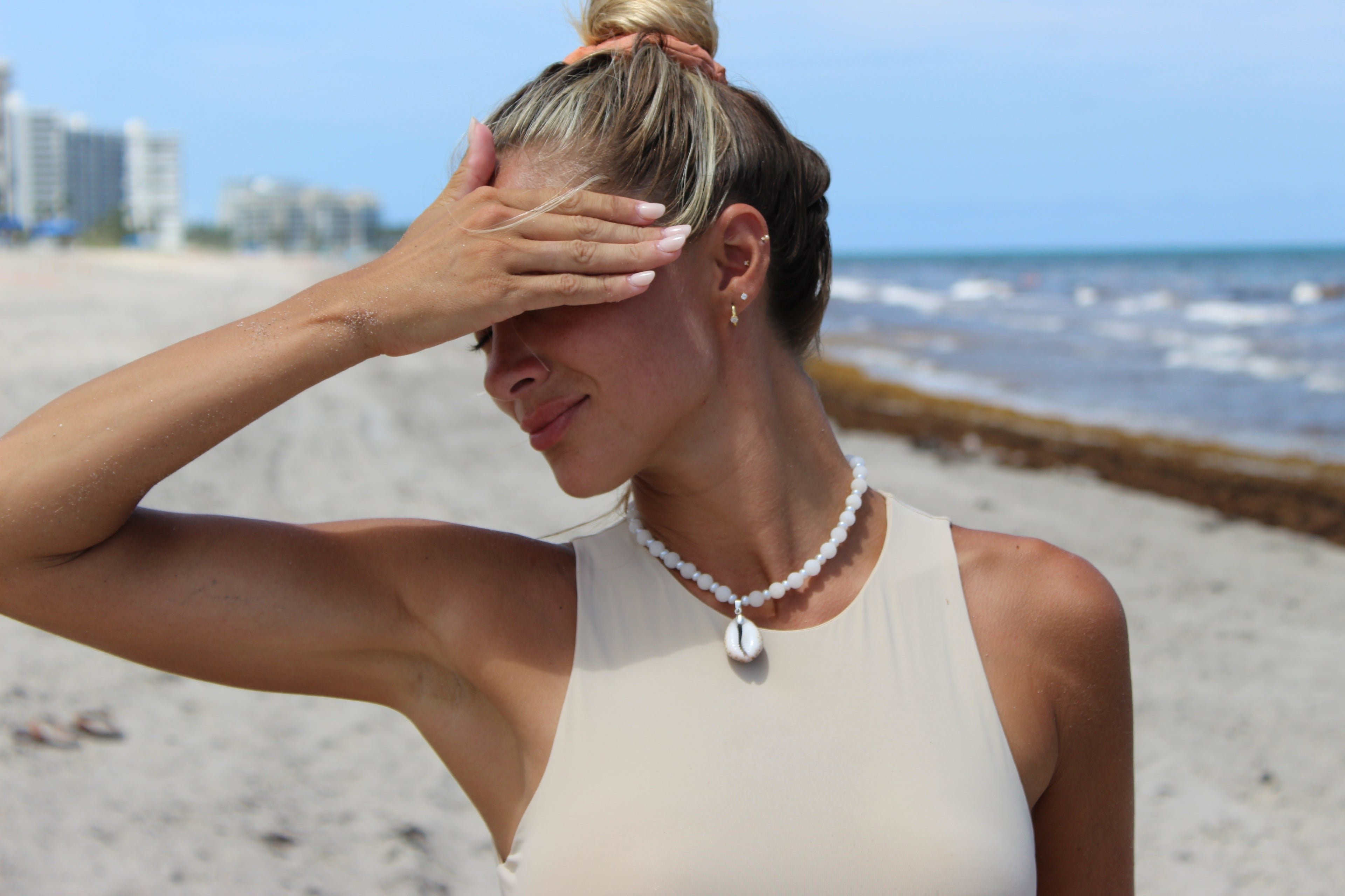 Beaded Cowrie Shell Necklace